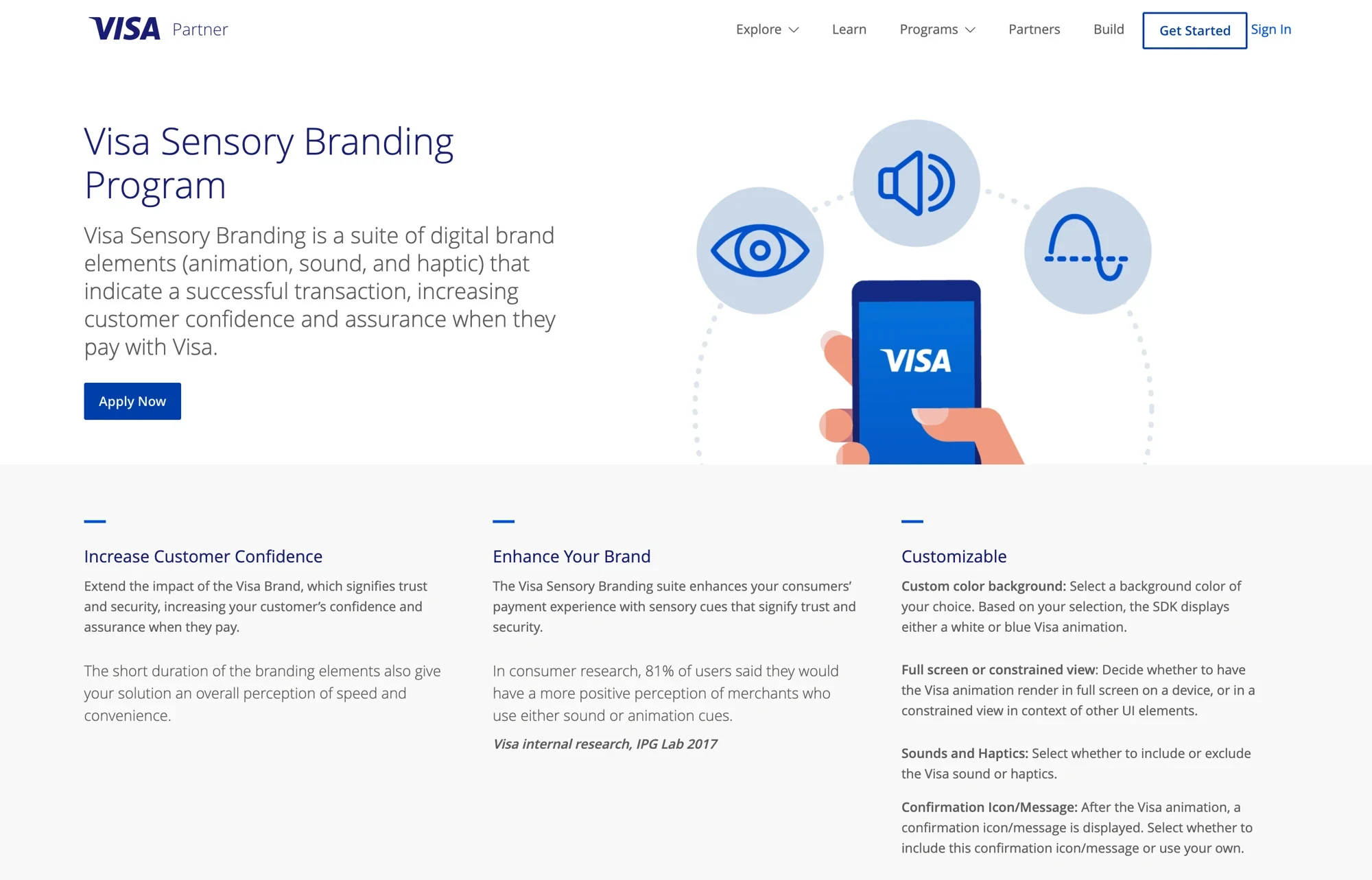 Visa Sensory Branding program overview and guidance
